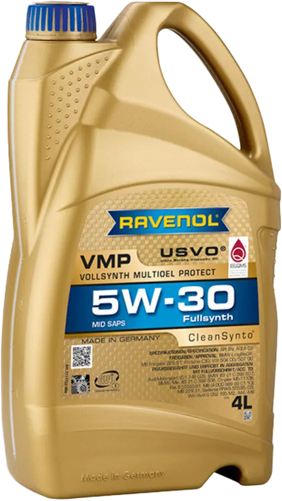 Масло мотоpное Ravenol VMP 5w30 4л C3/SN,LONGLIFE-04,MB229.51,PORSCHE C30,VW504/507,VW052195M2/05219