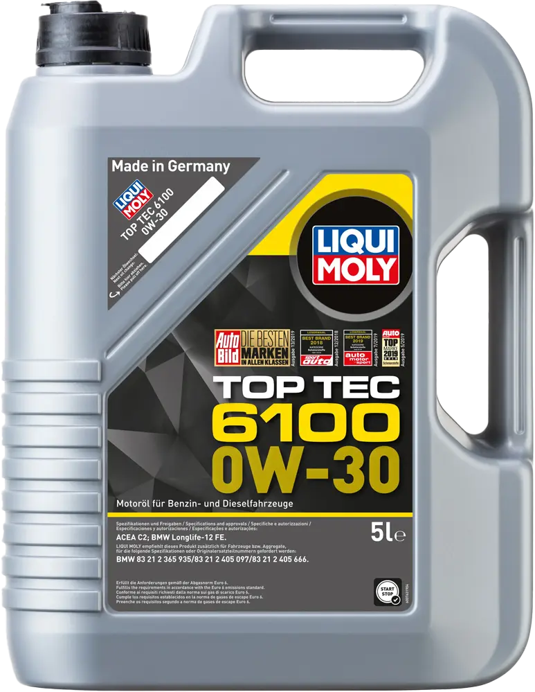 Масло моторное Liqui Moly Top Tec 6100 0W-30 5L ACEA C2 BMW Longlife-12 FE