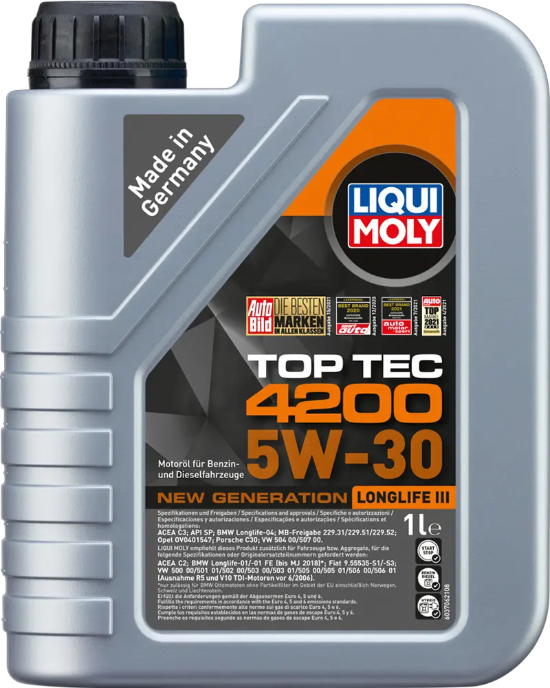 Масло мотоpное Liqui Moly 5W-30 (Top Tec 4200) 1л