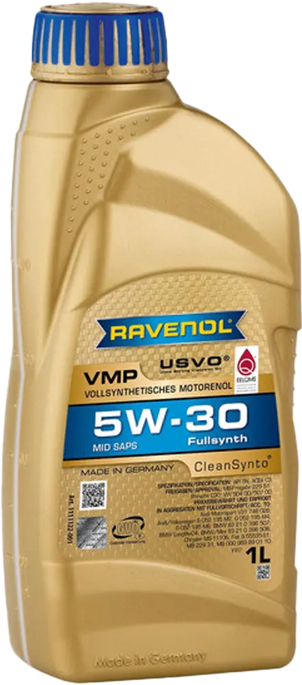 Масло мотоpное Ravenol VMP 5w30 1л C3/SN,LONGLIFE-04,MB229.51,PORSCHE C30,VW504/507,VW052195M2/05219
