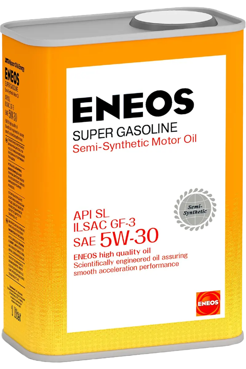 Масло моторное Eneos Gasoline SL 5W-30 полусинтетическое 1л