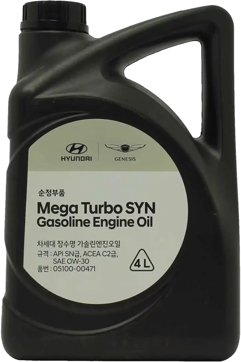Масло моторное Hyundai MEGA Turbo SYN Gasoline Engine Oil SAE 0W-30 4л