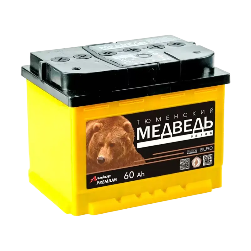 Тюменский медведь 60 А/ч о.п. 590А 12V