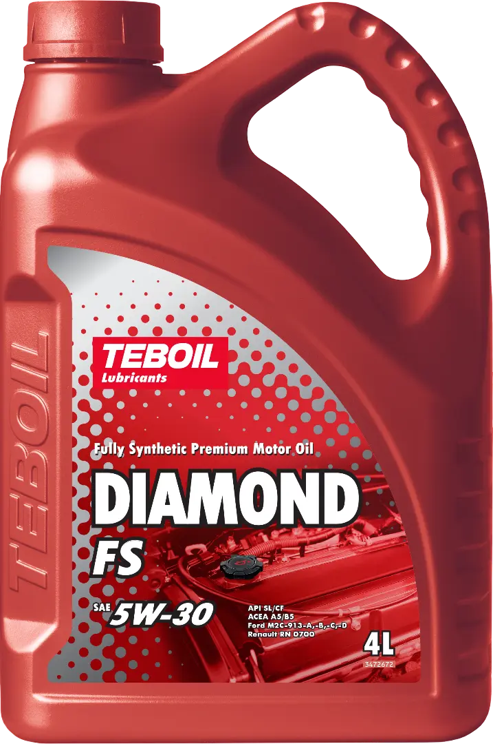 Масло мотоpное Teboil Diamond FS 5W-30 SL/СF 4л(Ford WSS-M2C 913-A/913-B/913C/913D/Renault RN 0700