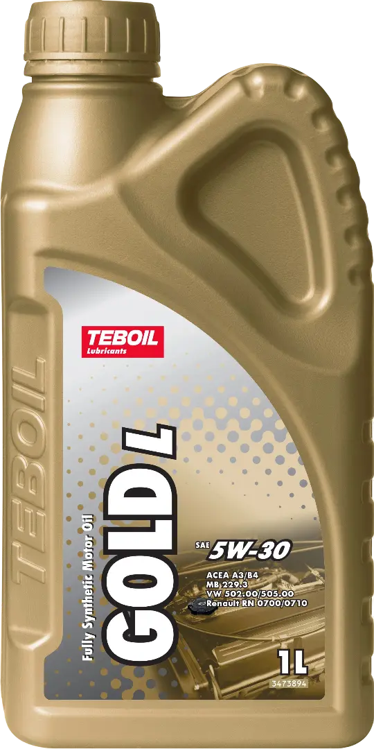Масло мотоpное Teboil Gold L 5W-40 1л API SN/SN PLUS/CF/ACEA A3/B4/VW 502.00/505.00