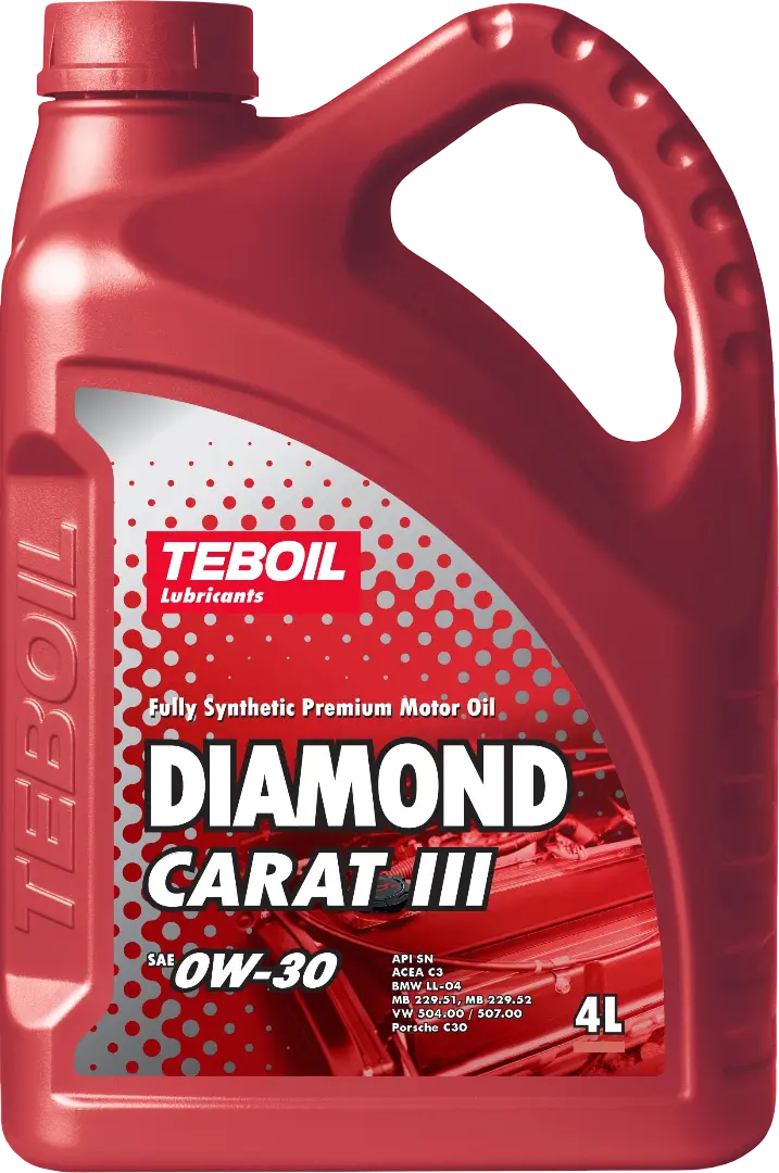 Масло мотоpное Teboil Diamond Carat III 0W-30 SN/C3 4л