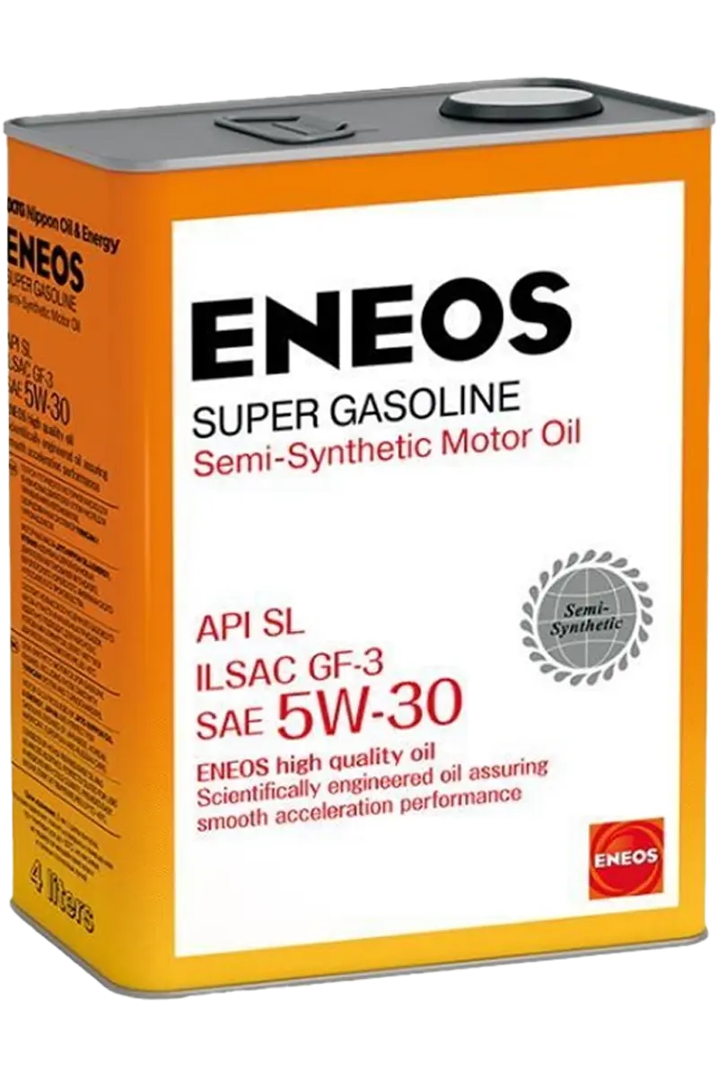 Масло моторное Eneos Super Gasoline SL 5W-30 полусинтетическое 4 л 
