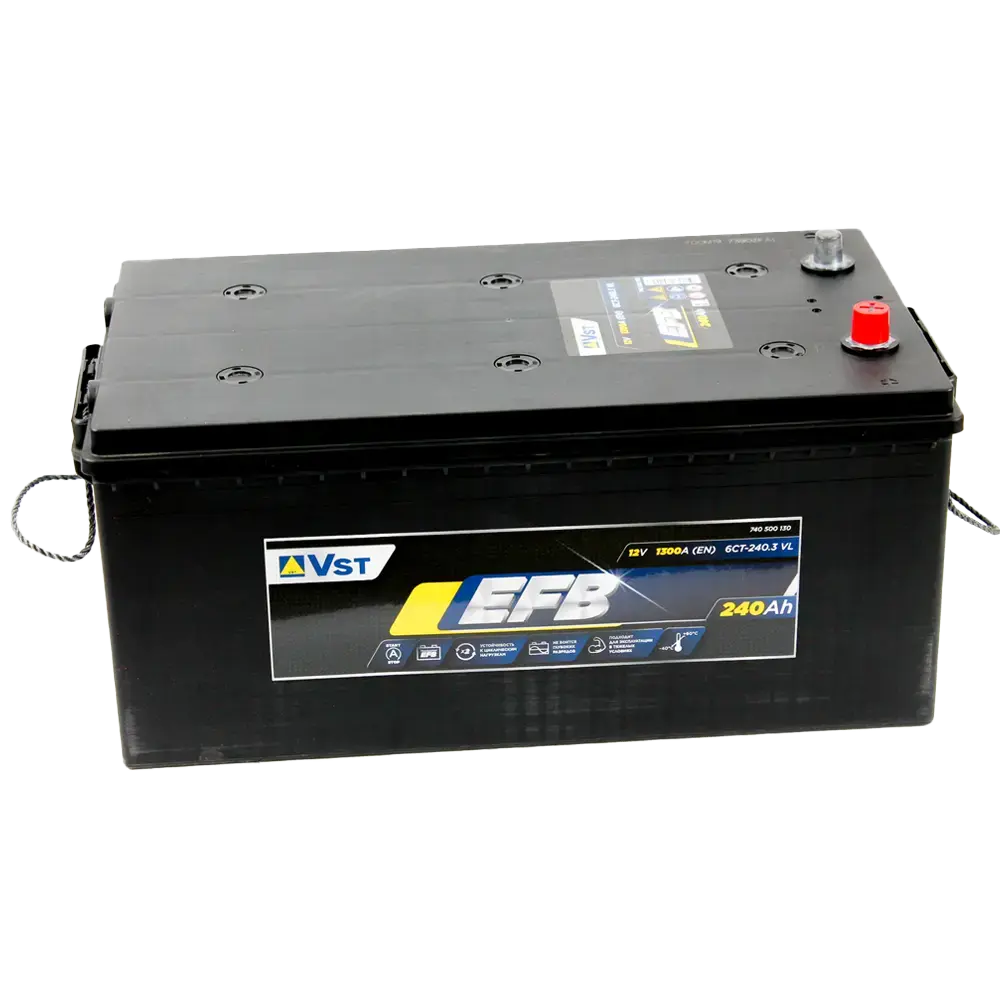 VST 240 А/ч о.п. (+;-) 1300А 12V EFB