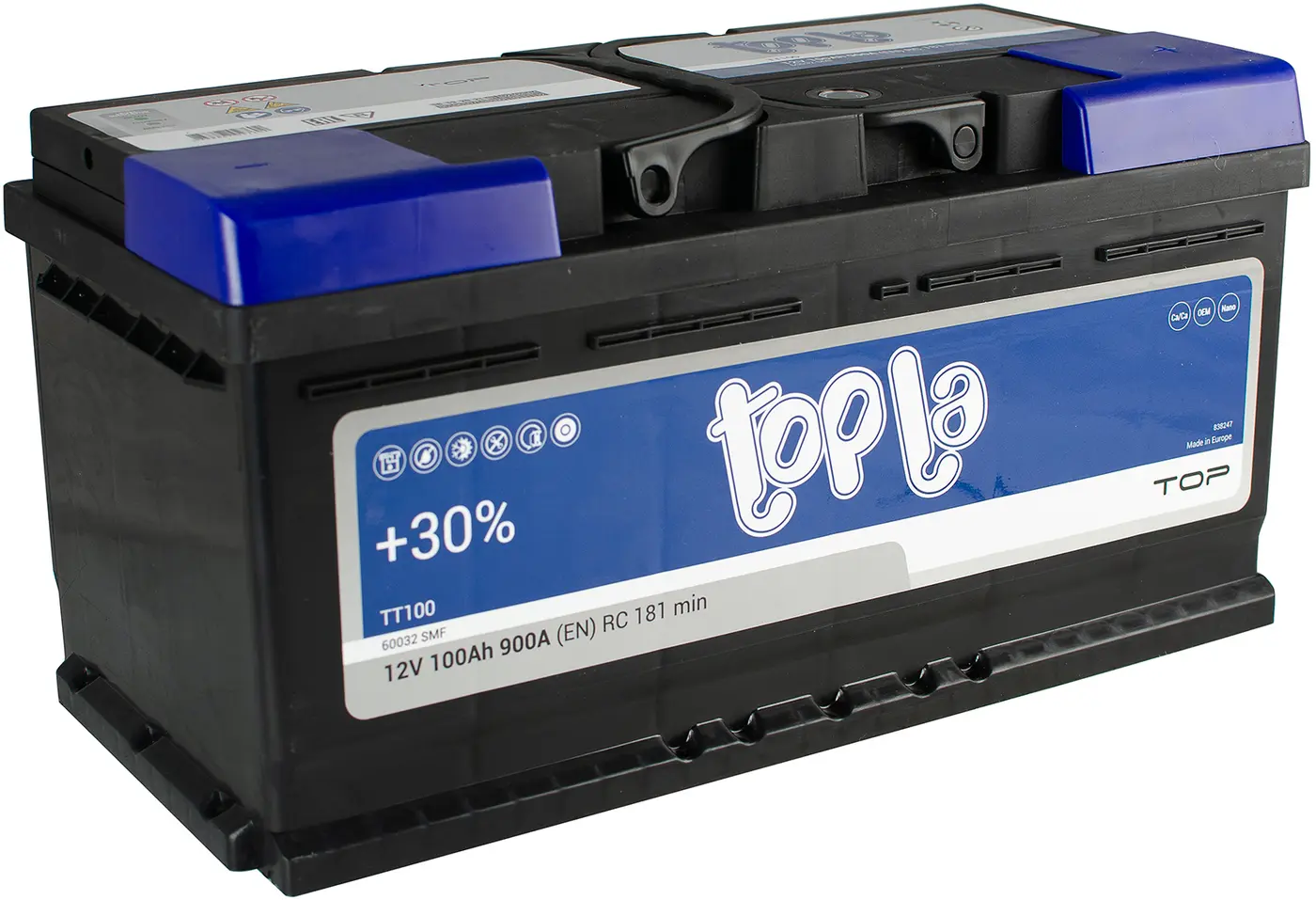 Topla 100 А/ч о.п. 920А 12V TOP