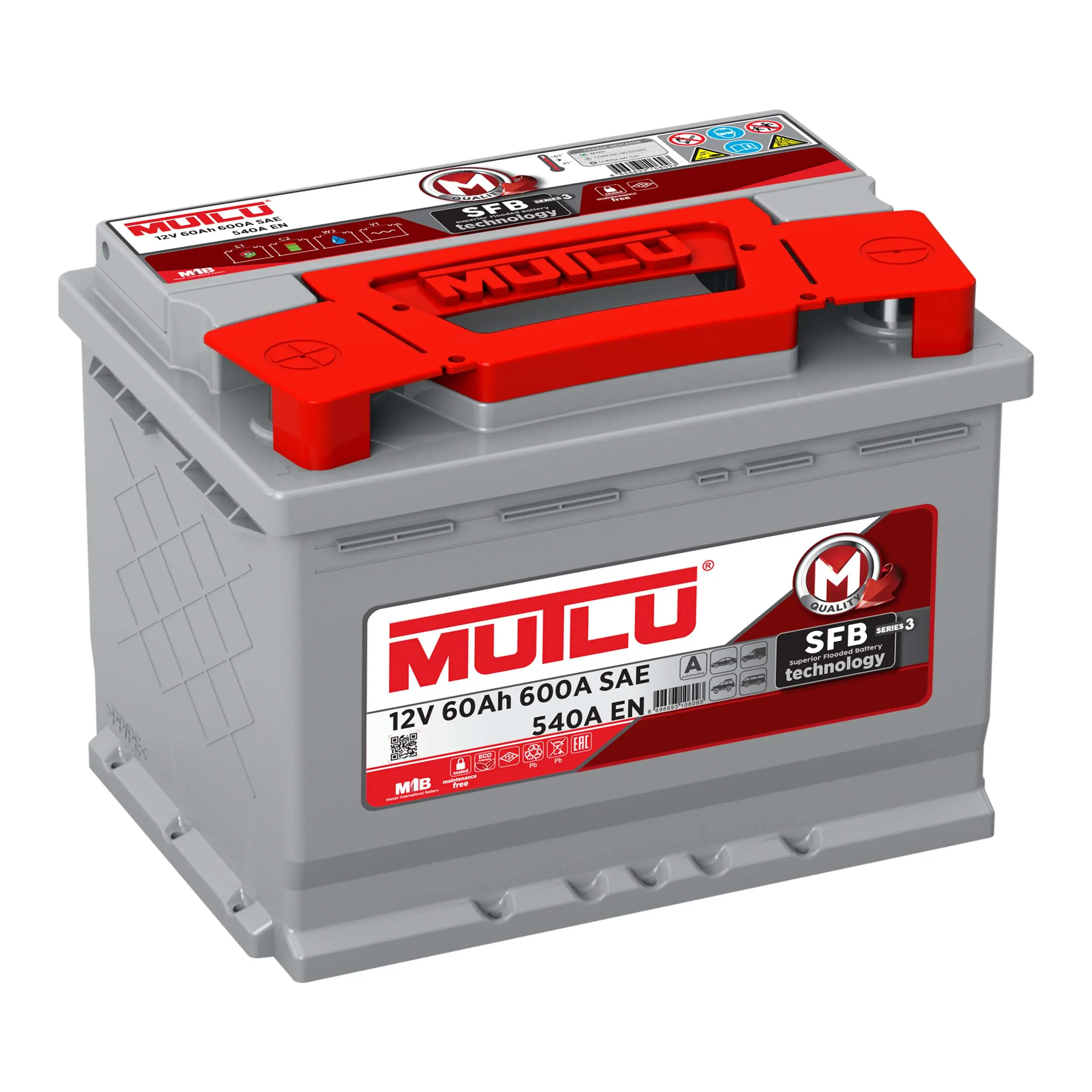 Mutlu 60 А/ч о.п. 540А 12V SBF Низкий