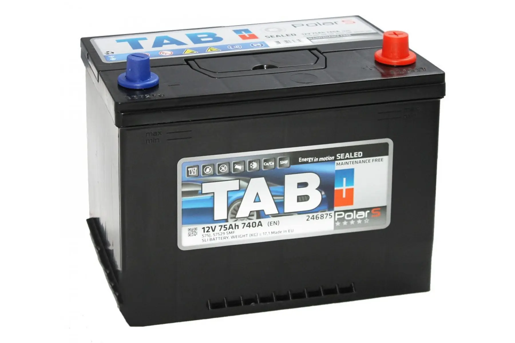 Tab 75 А/ч о.п. 740А 12V Polar Asia