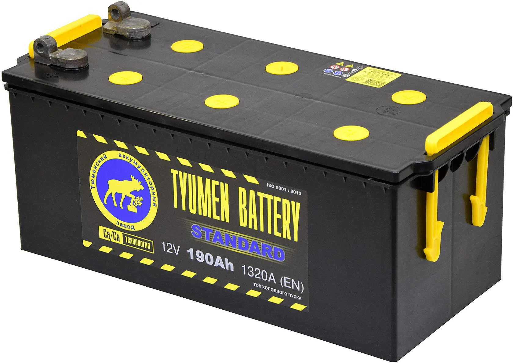 Тюмень 190 А/ч п.п. (-;+) 1320А 12V Premium