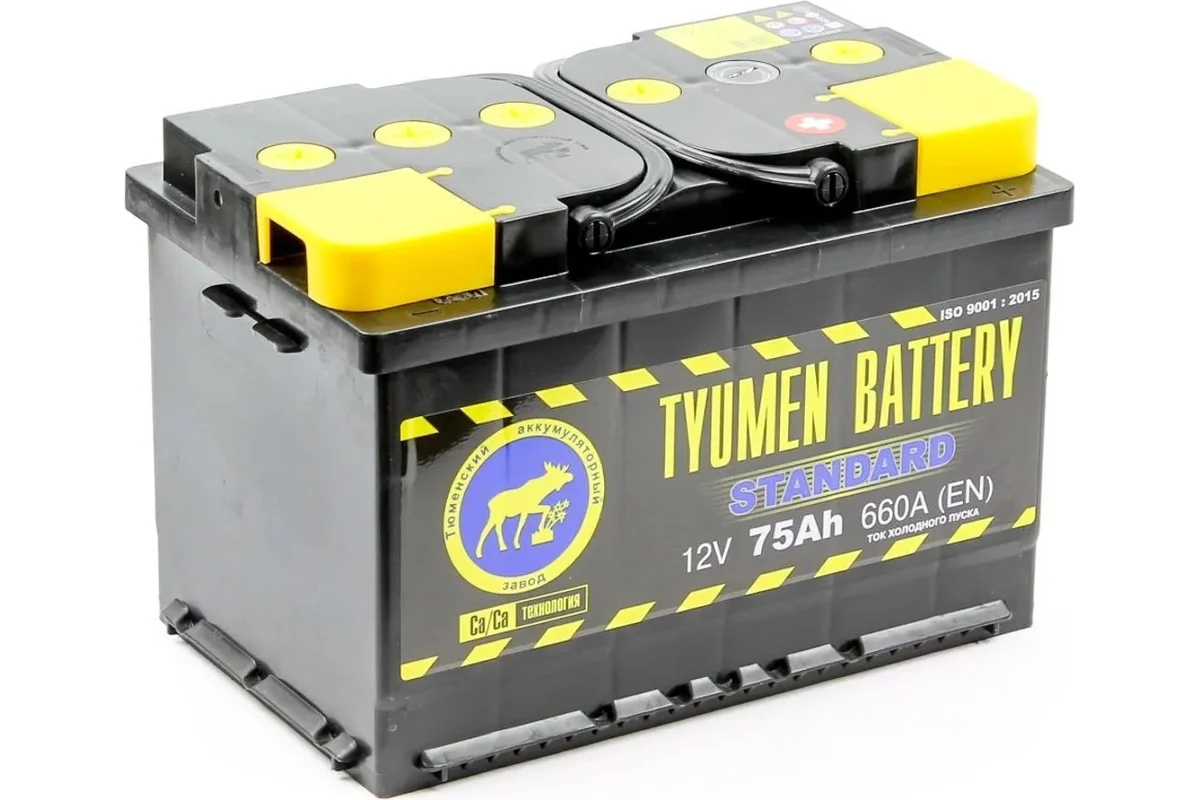 Тюмень 75 А/ч о.п. 660А 12V Standard