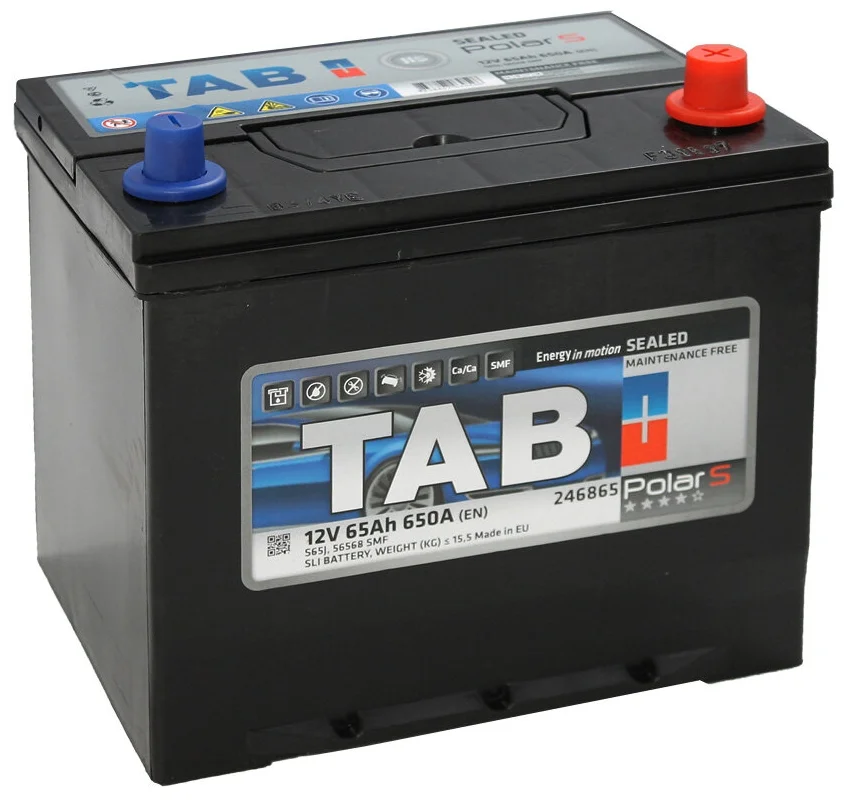 Tab 65 А/ч о.п. 650А 12V Polar JIS Asia