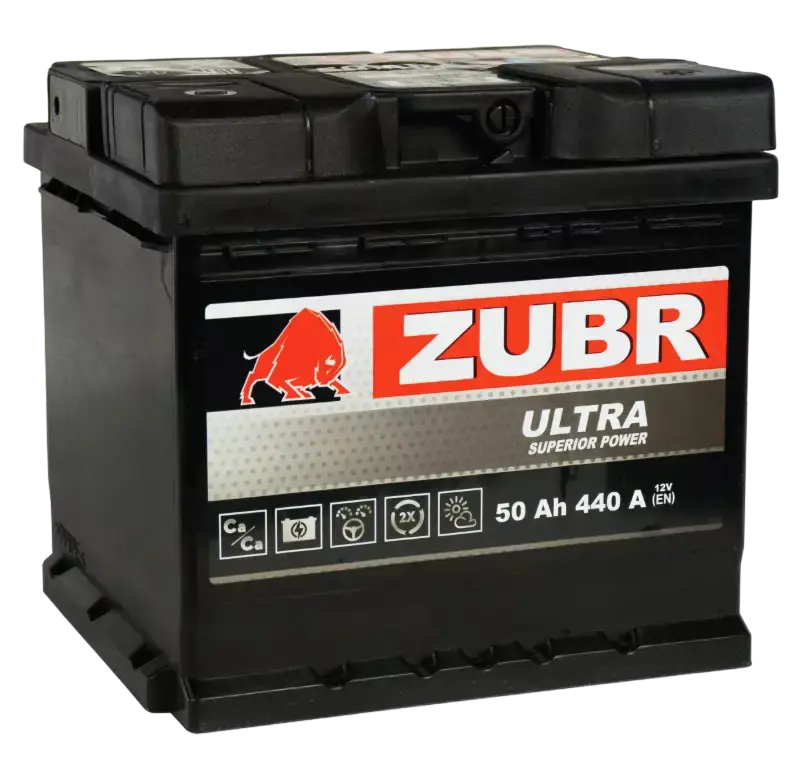 Zubr 50 А/ч о.п. 440А 12V Ultra Кубик