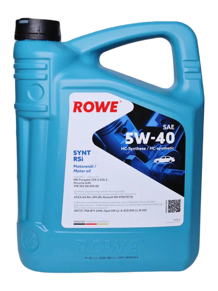 Масло моторное  ROWE 5W-40 НС-синтетика HIGHTEC SYNT RSi A3/B4 4л