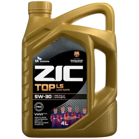 Масло моторное ZIC TOP LS 5W-30 PAO 4л VW504/507