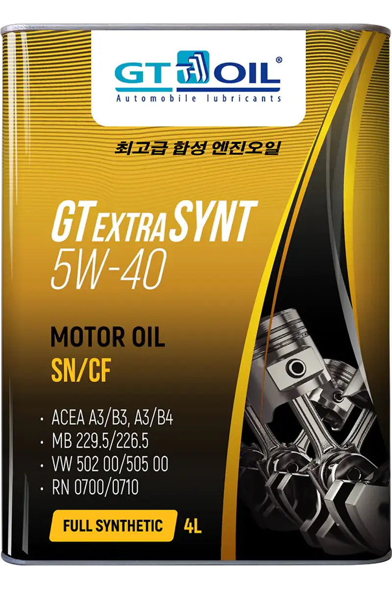 Масло мотоpное GT Extra Synt 5W40 SN/CF/A3/B4 4л