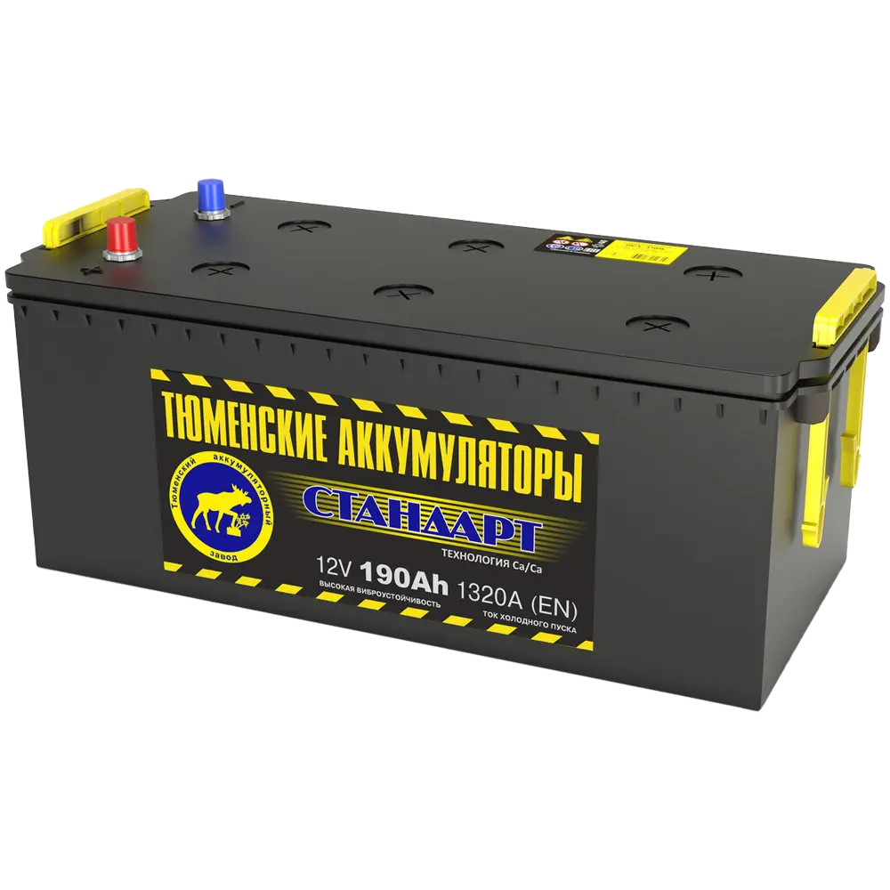 Тюмень 190 А/ч о.п. (+;-) 1320А 12V Premium