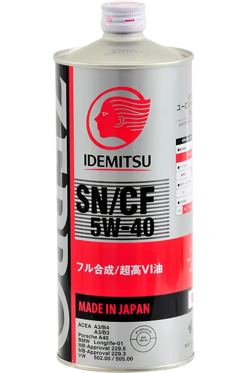 Масло моторное Idemitsu 5W-40 1L Zepro Euro Spec SN/CF 1л